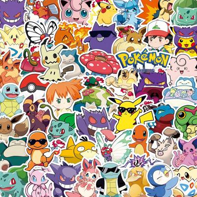100 roztomilých samolepek s Pokémonem Pikachu pro DIY dekorace a deníky