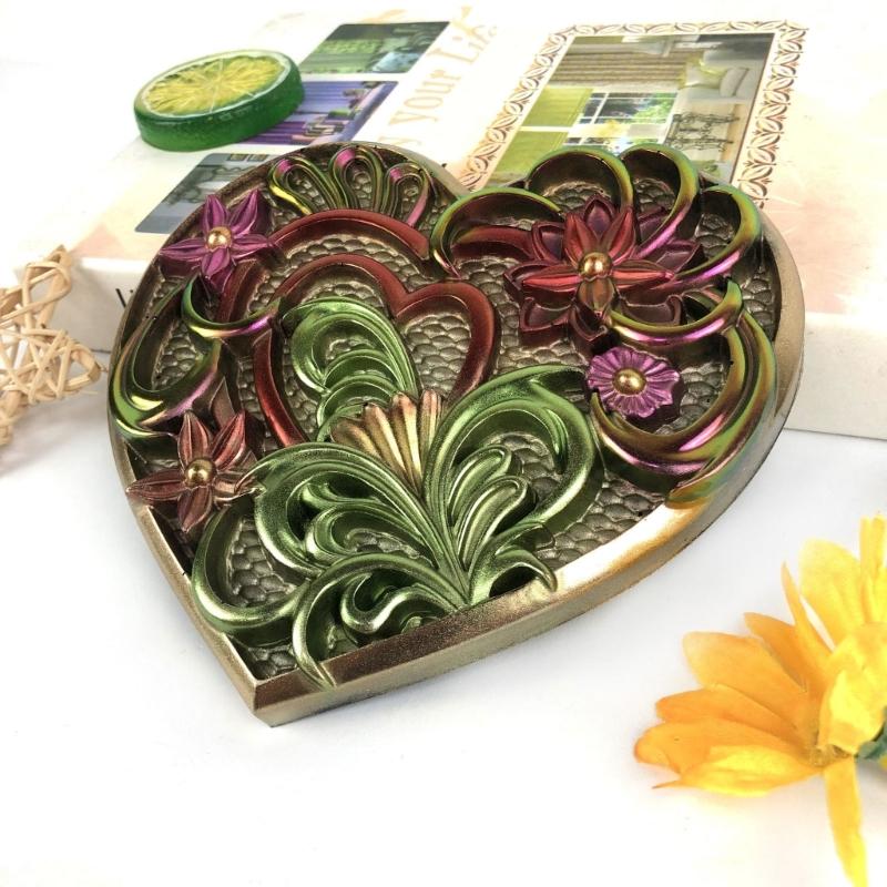 Creative Heart Shaped Flower Silicone Mold Easy To Use for Handmade Soap, Resin, and Cake Decoration DIY Craft Too