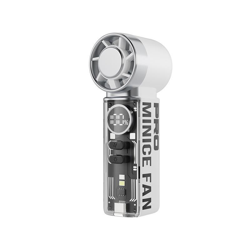 2026 High-Speed Handheld Fan with Digital Display, 199 Gears, Ice Pack Cooling, Turbine, Three-Fold Design & Lanyard.