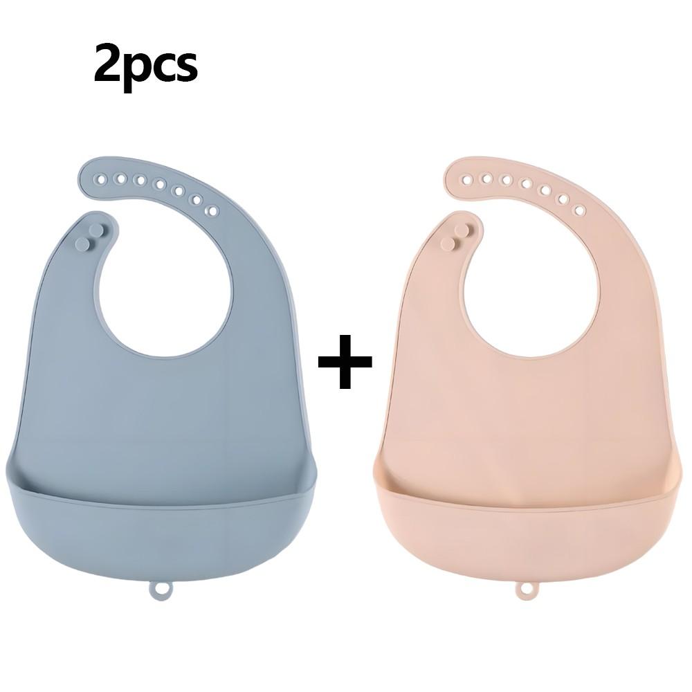 Waterproof Baby Bibs Baby Supplies CHILDREN'S Bibs Girls Boys Adjustable Soft Silicone Bibs Baby Feeding Supplies