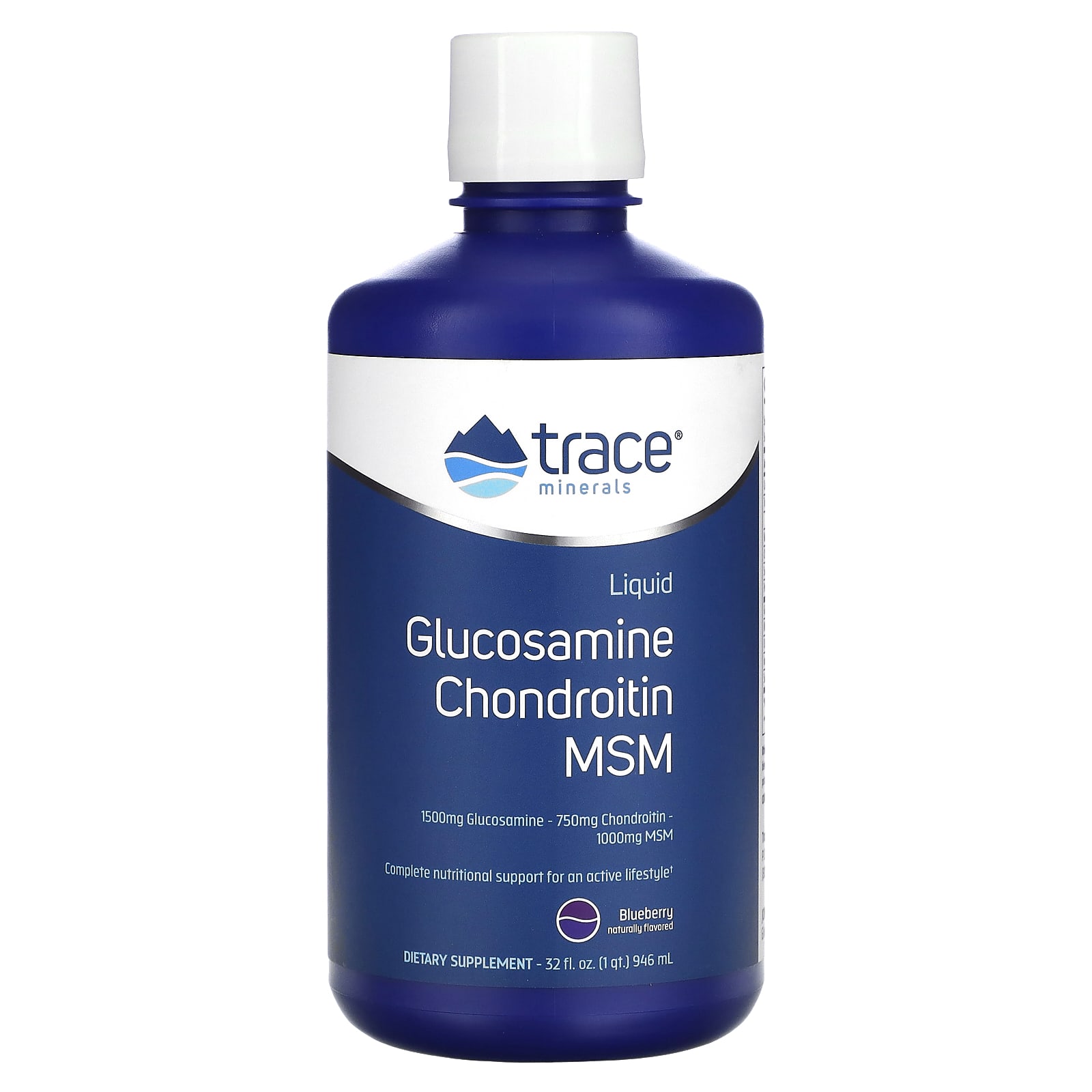 

Trace, Liquid Glucosamine, Chondroitin, MSM, Blueberry, 32 fl oz (946 ml)
