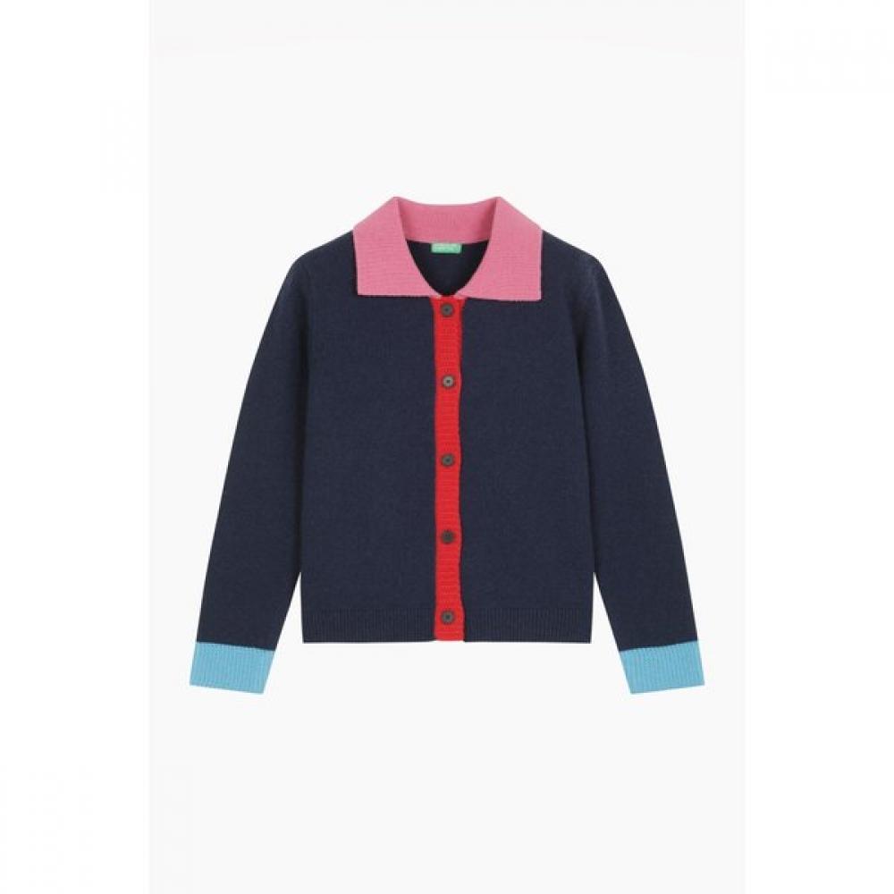 Benetton Color Contrast Cardigan Bakcf9561