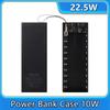 Přístupný kryt powerbanky 22,5W PD QC3.0 Rychlé bezdrátové nabíjení DIY skořepina s LED osvětlením Úložný box na baterie 18650 20*18650