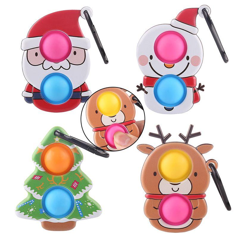 Lovely Double-sided Christmas Pop It Sensory Fidget Toy For Stress Relief And Fun