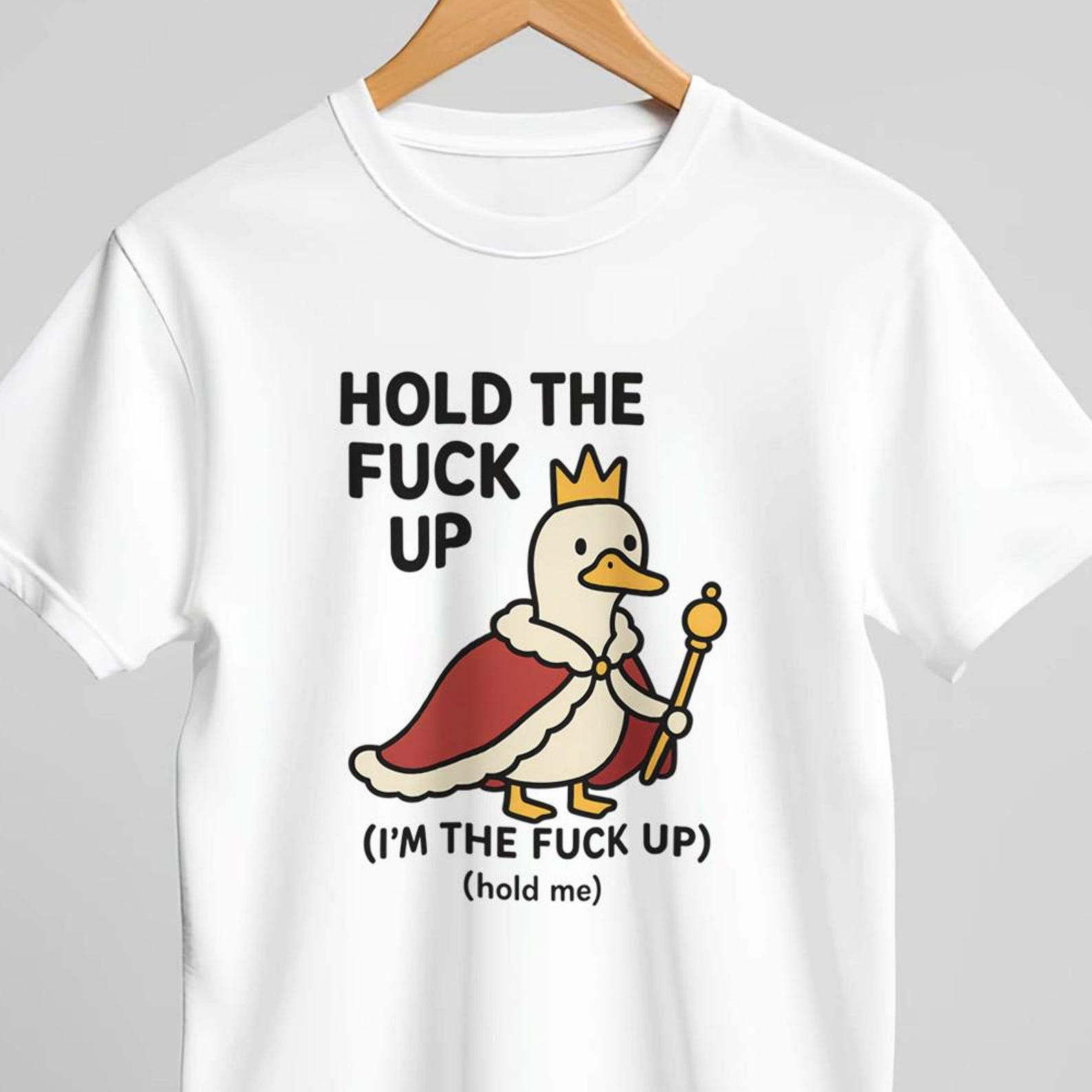 Funny Duck Meme Shirt, Silly Bird T-Shirt, Viral Duck Graphic Tee, Internet Humor Top, Animal Lover Gift 3XL