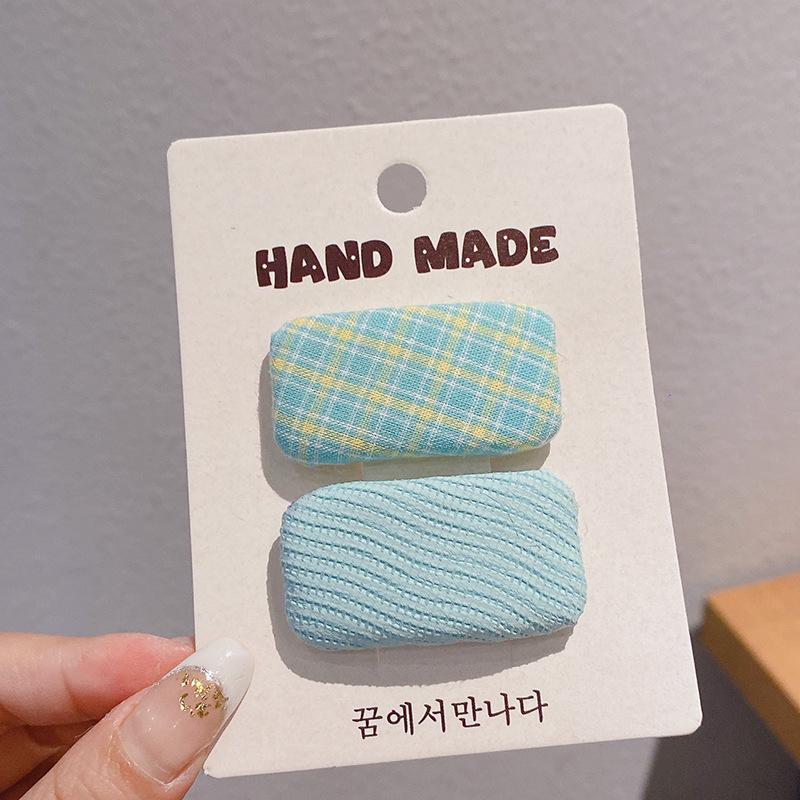 Korean Style Fabric Luxury Hair Clips - Gentle On Hair, Perfect for Girls' Bangs