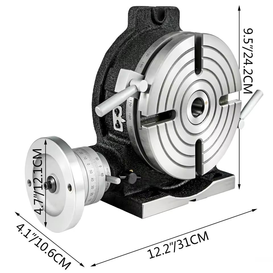 SIHAO Rotary Table 8 Inch/200 MM Horizontal Vertical MT-3 Rotary Table 3-Slot / 4-Slot