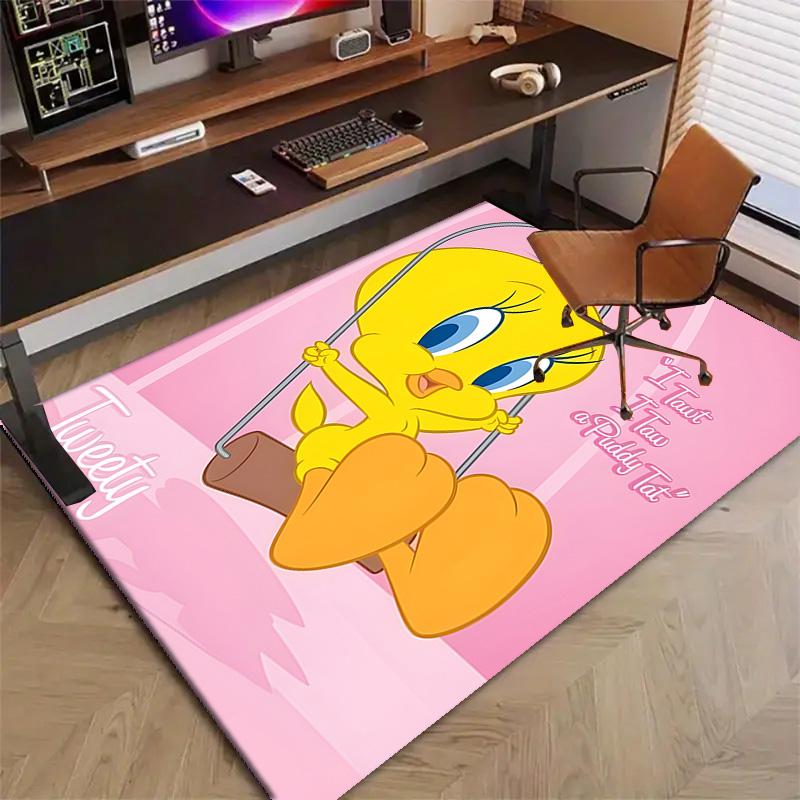 1pc Tweety1 Design Printed Area Rug Carpet for Bedroom Living Room Home Decor Rugs Mat Non Slip Mat Rug for Bedside