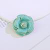 Scarf Button Camellia Shape Alloy Brooch with Glossy Glaze Sweaters Collars Hats Bags Coats Scarves Badge Outfit Accessory