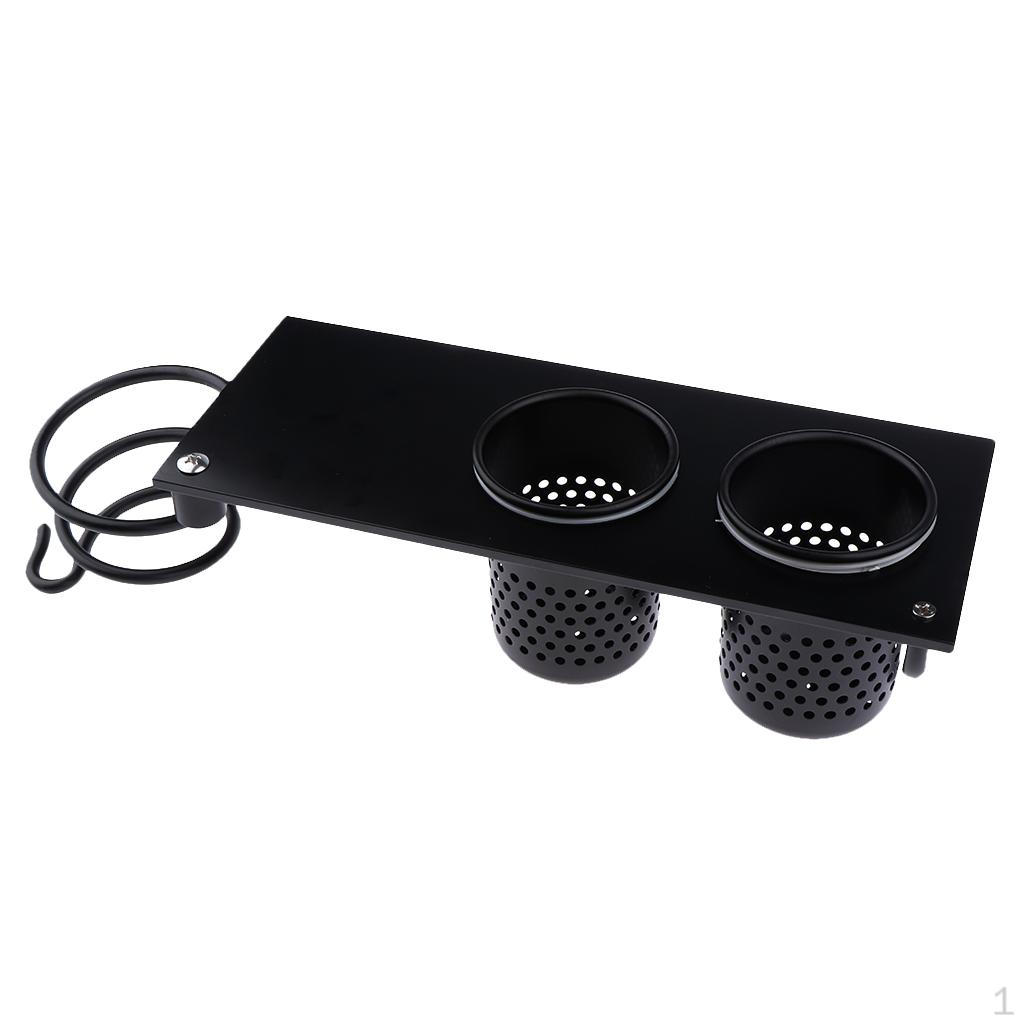 

Hair Dryer Hanging , Bathroom Storage Rack, Aluminum Holder with чорний