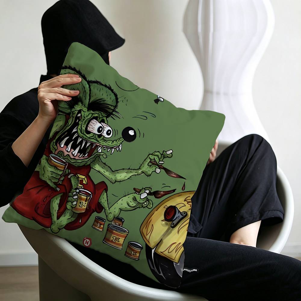 Cartoon Rat Fink pillow cover sofa cushion cover home room decoration children gift