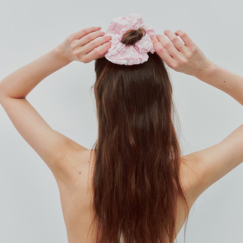 RMRN [greenleaf] Check Scrunchie_2 Farben