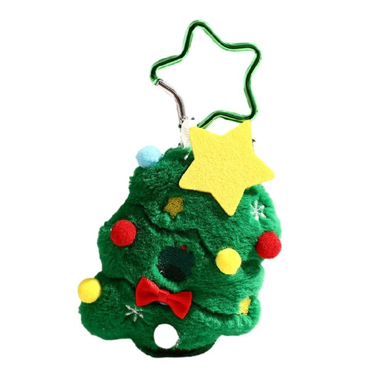 Lovely Santa Soft Plush Cartoon Christmas Tree Keychain for Bags and Keys Keyring Adorable Charm Birthday Gifts