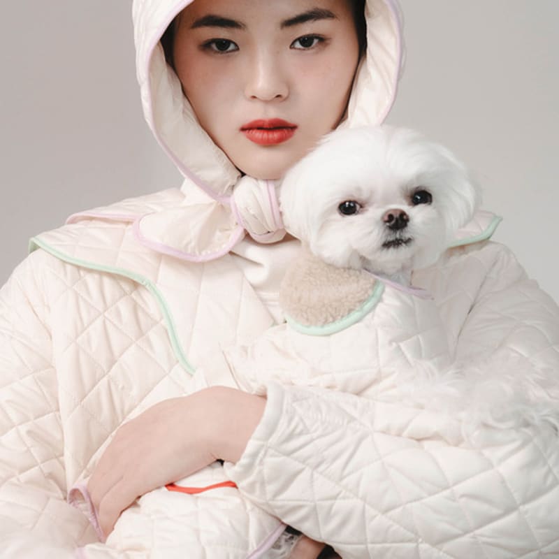 GAYEON LEE LALA Quilted Hood-Ivory