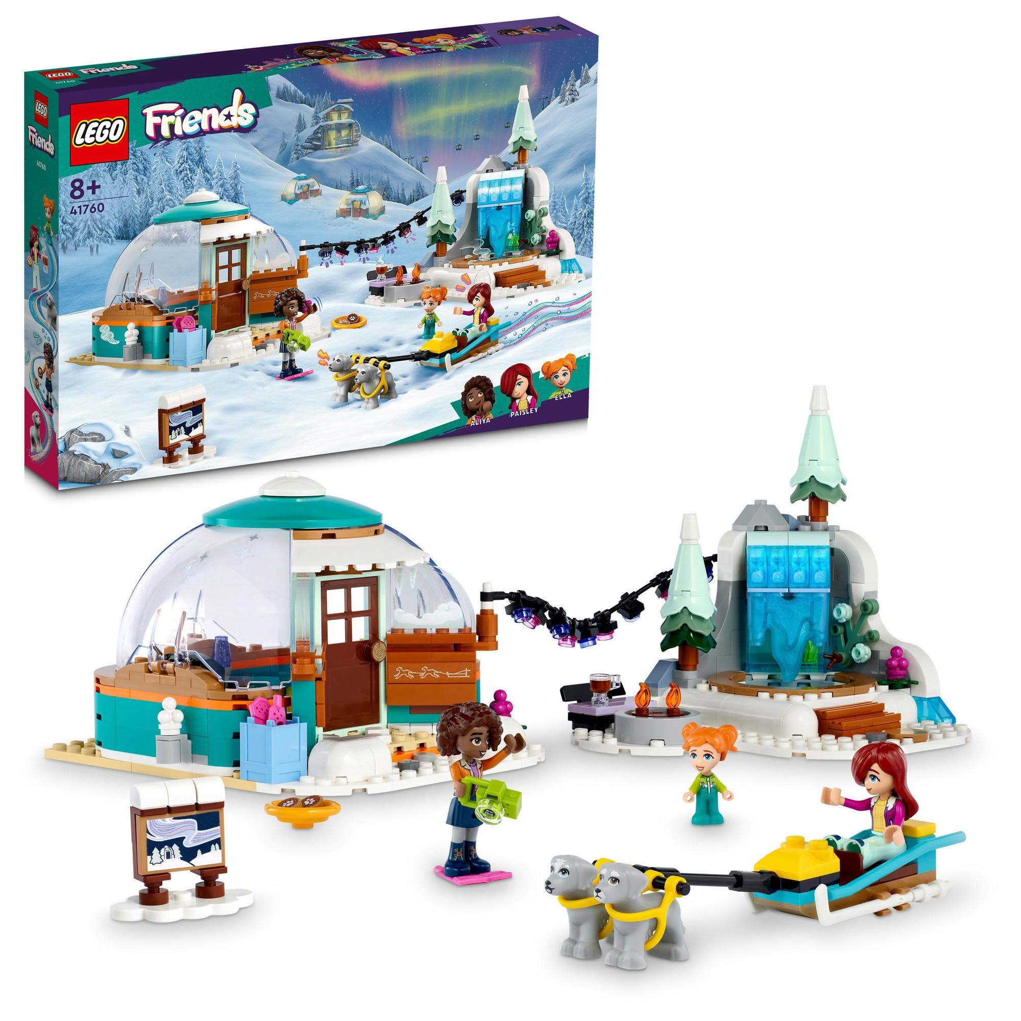 

LEGO Friends Winter Igloo Set 41760, Toy, Building Blocks, Pretend Play, Gift, Girls, Ages 8 and Up