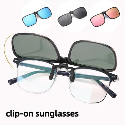 New Retro Clip-On Sunglasses Night Vision Sunglasses Driving Sunglasses With Sunshade Lens Clip-On Eyewear