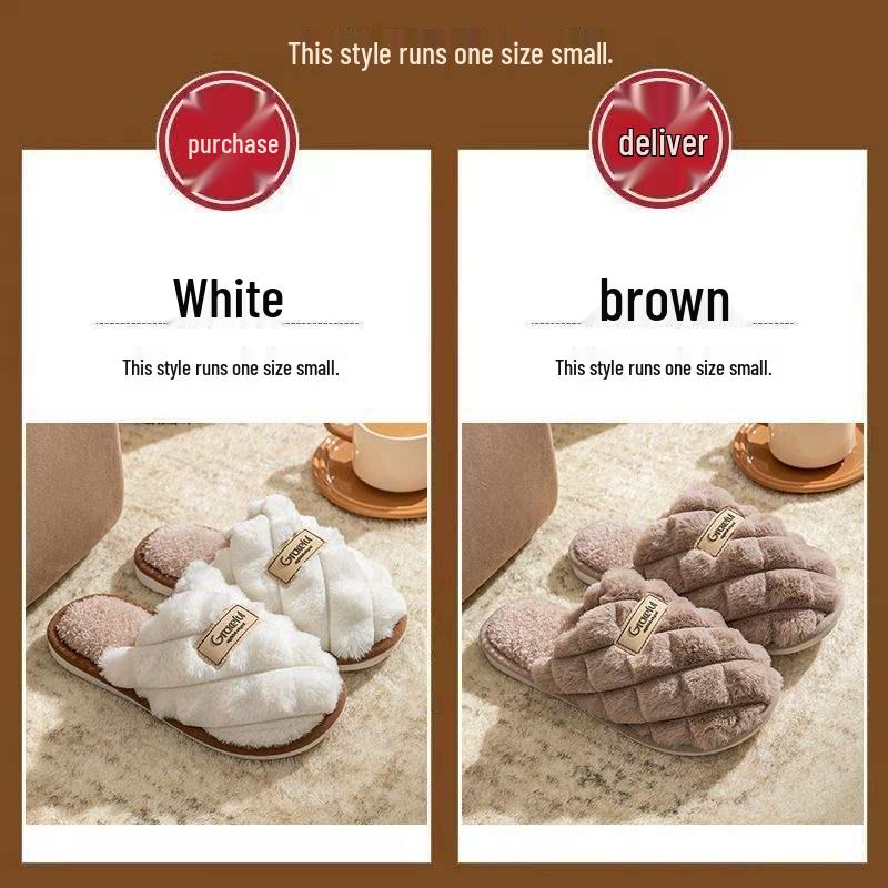 Trendy Cotton Non-Slip Indoor Slippers for Women & Couples, Perfect for Autumn and Winter