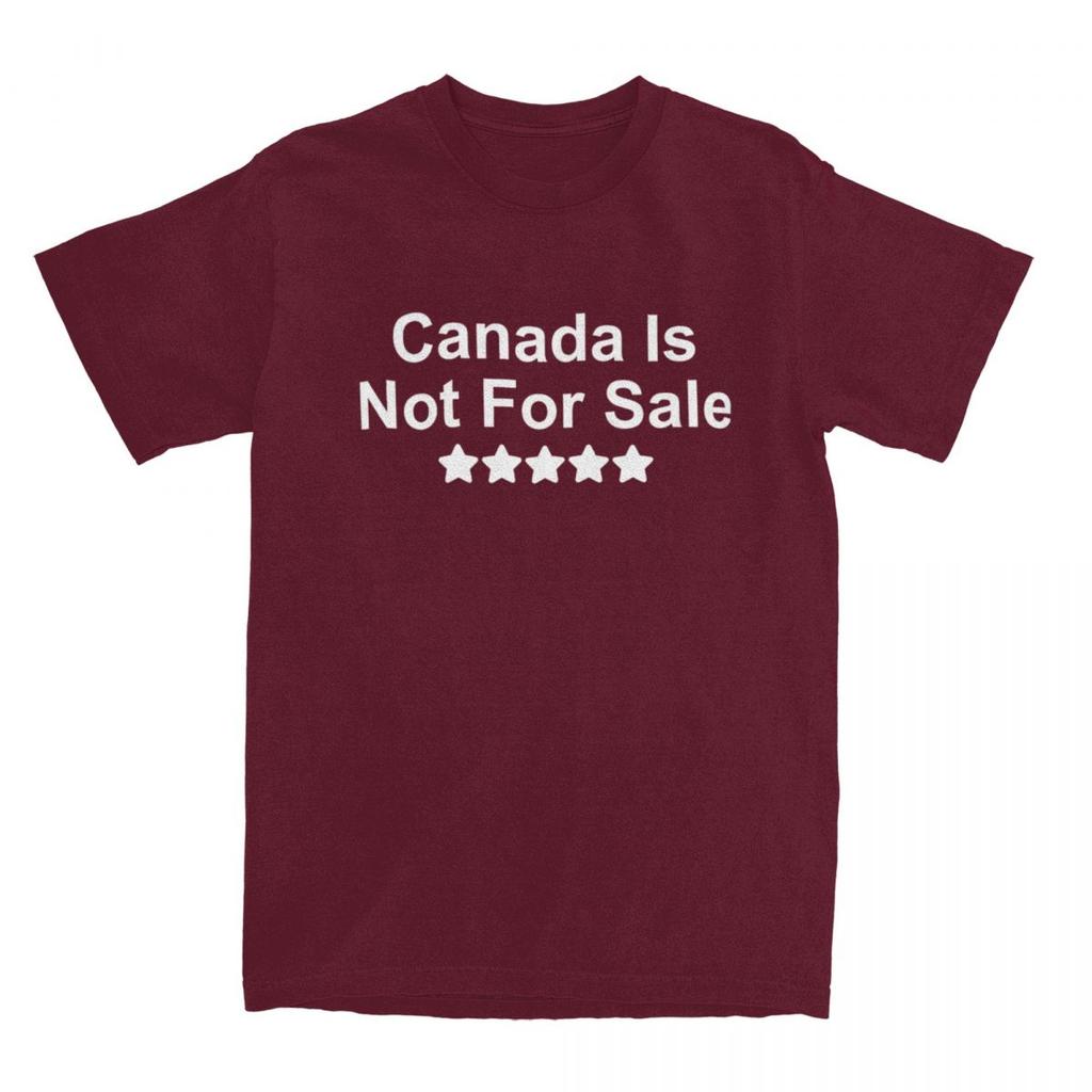 Canada Is Not For Sale Hat T-Shirt Summer Streetwear T Shirts Pure Cotton Fashion Tee Shirt For Man Short Sleeve Pattern Tops