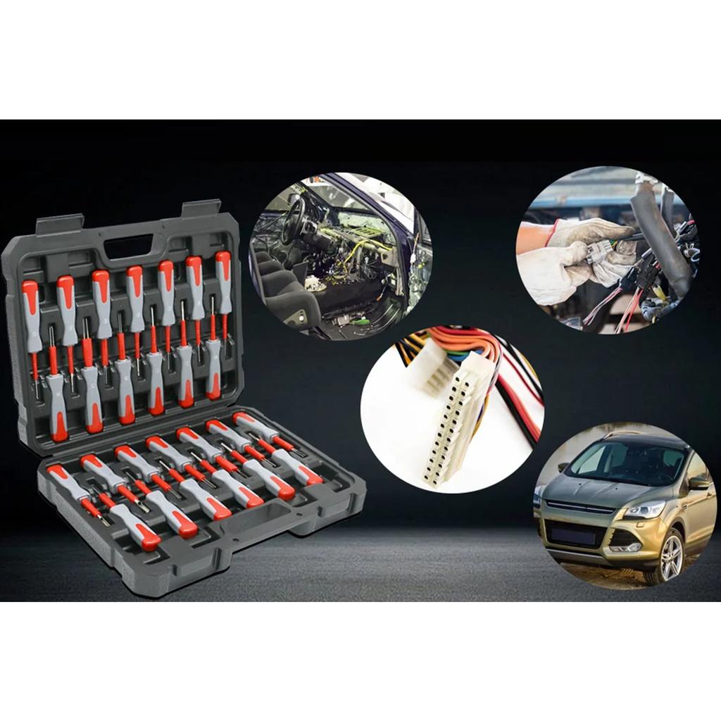 26 Piece Vehicle Wire Connector Pin Disassembly Removal Tool Kit Suitable For Easy Terminal Extraction And Electrical Wo