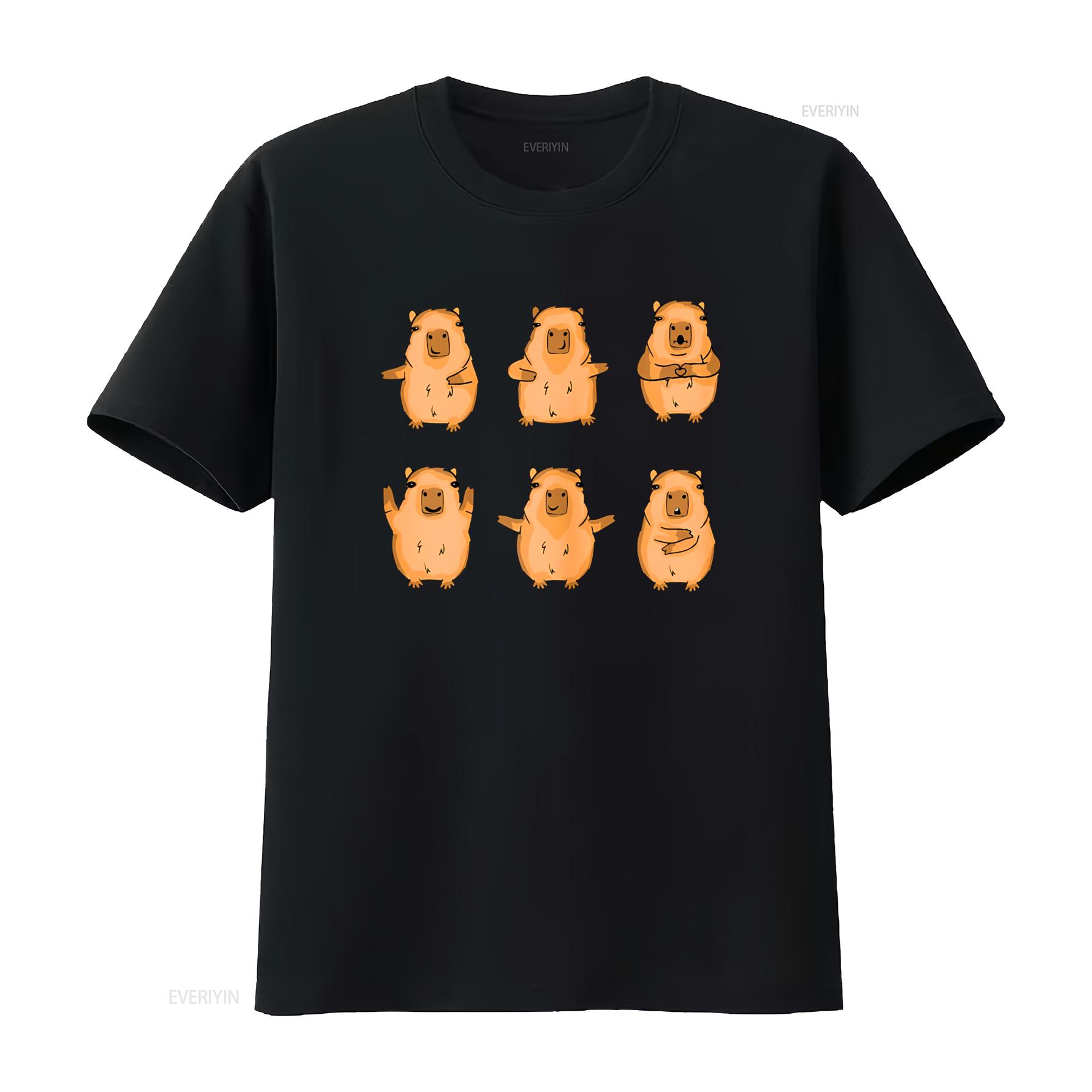 

Cute Capybara Lover Women T Shirt vintage Washed Top For Everyday Wear Comfortable Soft Slightly Versatile streetwear Stylish 4XL