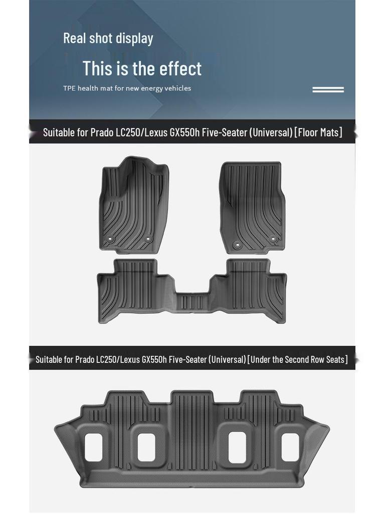 Eco-Friendly TPE Floor Mats & Trunk Mat for 2024 Lexus GX550H/Prado