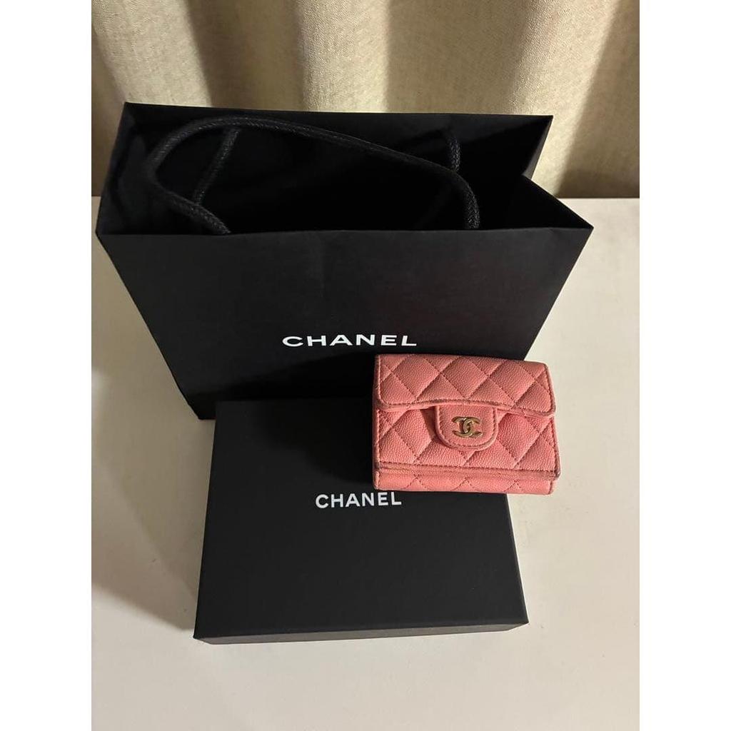 Used CHANEL Trifold Wallet Pink