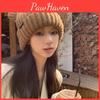 Bear Lovely Design Winter Hat For Women Soft And Warm Knit Beanie With Brim Short