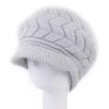 Knitted Fur Rabbit Fashionable Trendy Beanie Warm Keep Lined Fur Plush Hat Winter Women Hats For Woman Outdoor Coldproof Cap