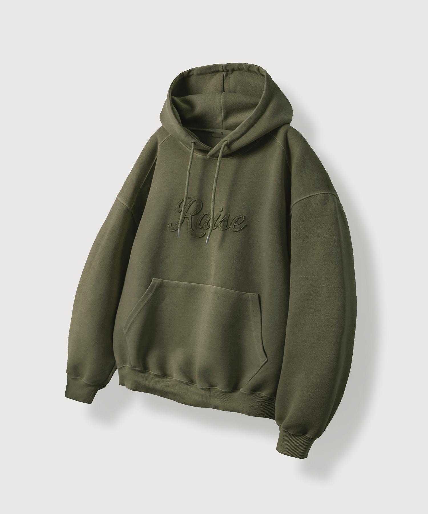 Mood Inside Pigment Raise Sweat Hoodie_Olive Navy/Xl
