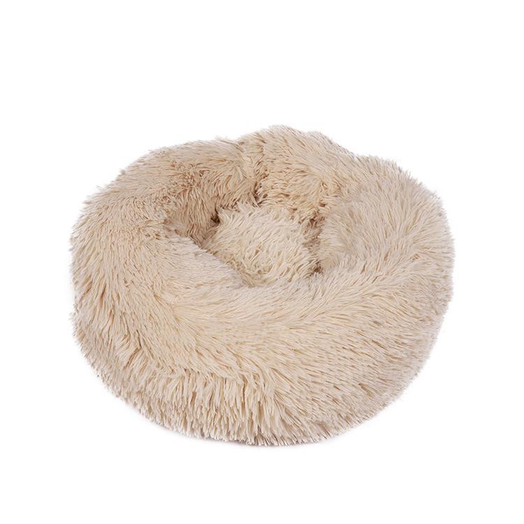 Round Plush Pet Bed: Cozy Dog & Cat Nest for Autumn/Winter