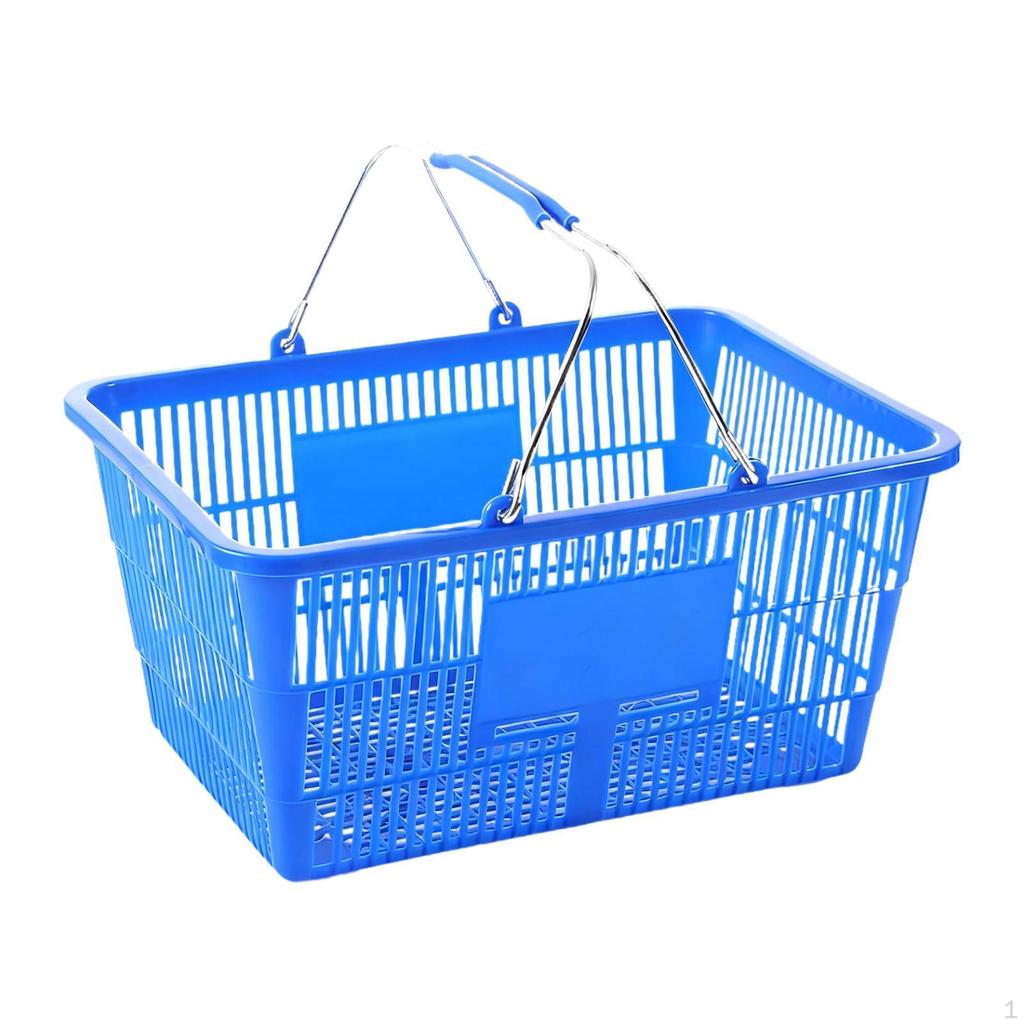 Shopping Basket Grocery Iron Sturdy Ergonomic Versatile Supermarket Organizer Storage for