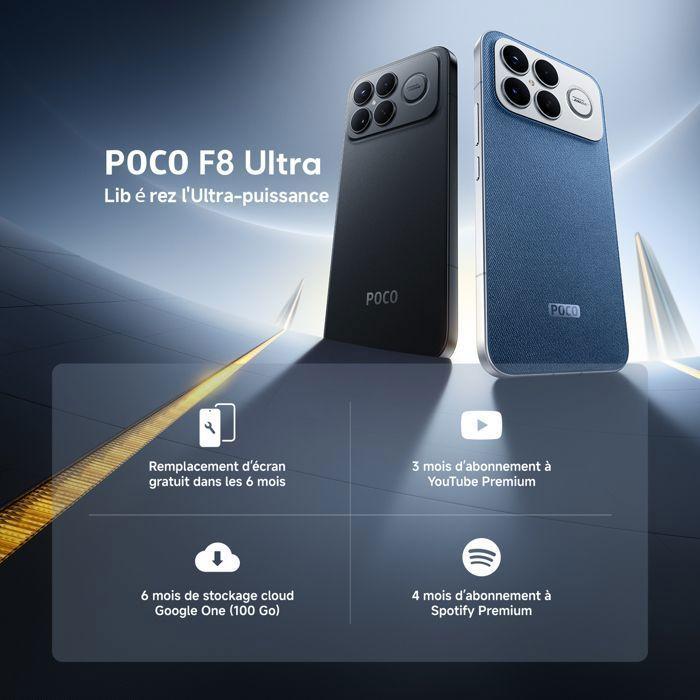 Smartphone - XIAOMI - POCO F8 Ultra - 12 GB RAM - 256 GB - 6.9" 120 Hz AMOLED Display