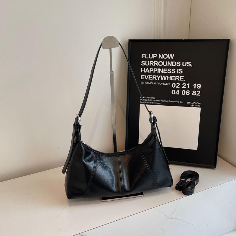 

Продвинутая текстура, наплечная сумка-подмышка для женщин, 2024, новинка, осень и зима, все сочетается, для работы, рабочая одежда, сумка-кроссбоди, сумка-пельмень Black