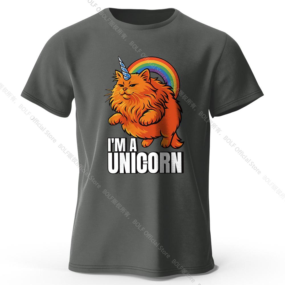 I'm A Unicorn Printed T-Shirt 100% Cotton Oversized Mythic Graphic Tees for Men Women Summer Tops Kawaii Streetwear