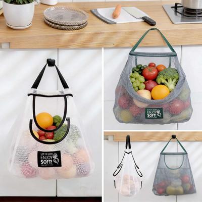 Thickened Durable Kitchen Hanging Storage Bag for Fruits, Vegetables, Ginger, Garlic, Handheld Storage Bag for Home Convenient O