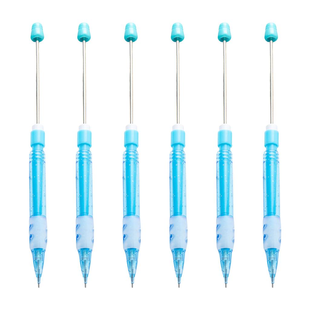 Zestaw 6-częściowych ołówków mechanicznych z koralikami 0,5 mm, ołówek automatyczny do rysowania, ołówek automatyczny z koralikami do pisania i rysowania dla uczniów