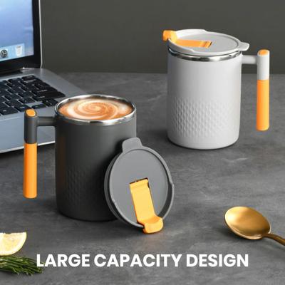 Coffee Mug Leak-proof Wide Mouth Large Capacity Water Insulation Heat Stainless Steel Drinking Cup