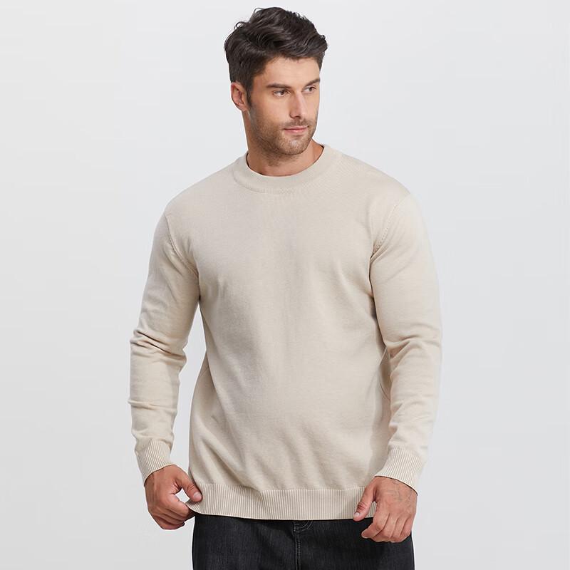 Dibenze Men's Plus Size Wool Blend Pullover Sweater