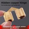 2pcs 8-18mm Copper Brass Door Hinges Cylindrical Hidden Cabinet Concealed Invisible Furniture Barrel Hinge For Hardware Gift Box