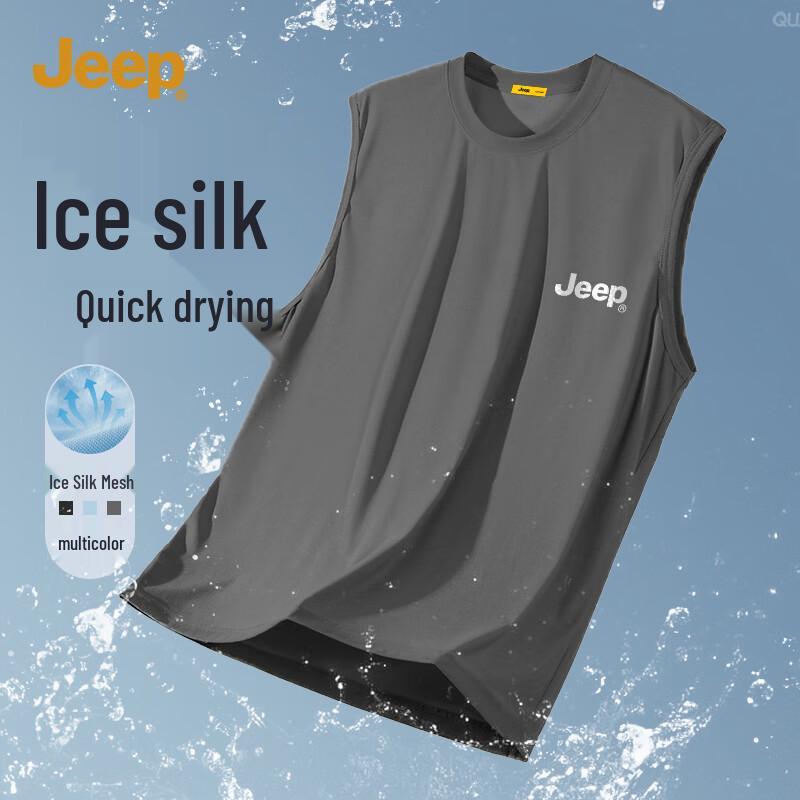 JEEP Men s Casual Anti-Wrinkle Summer Tank Top 2XL