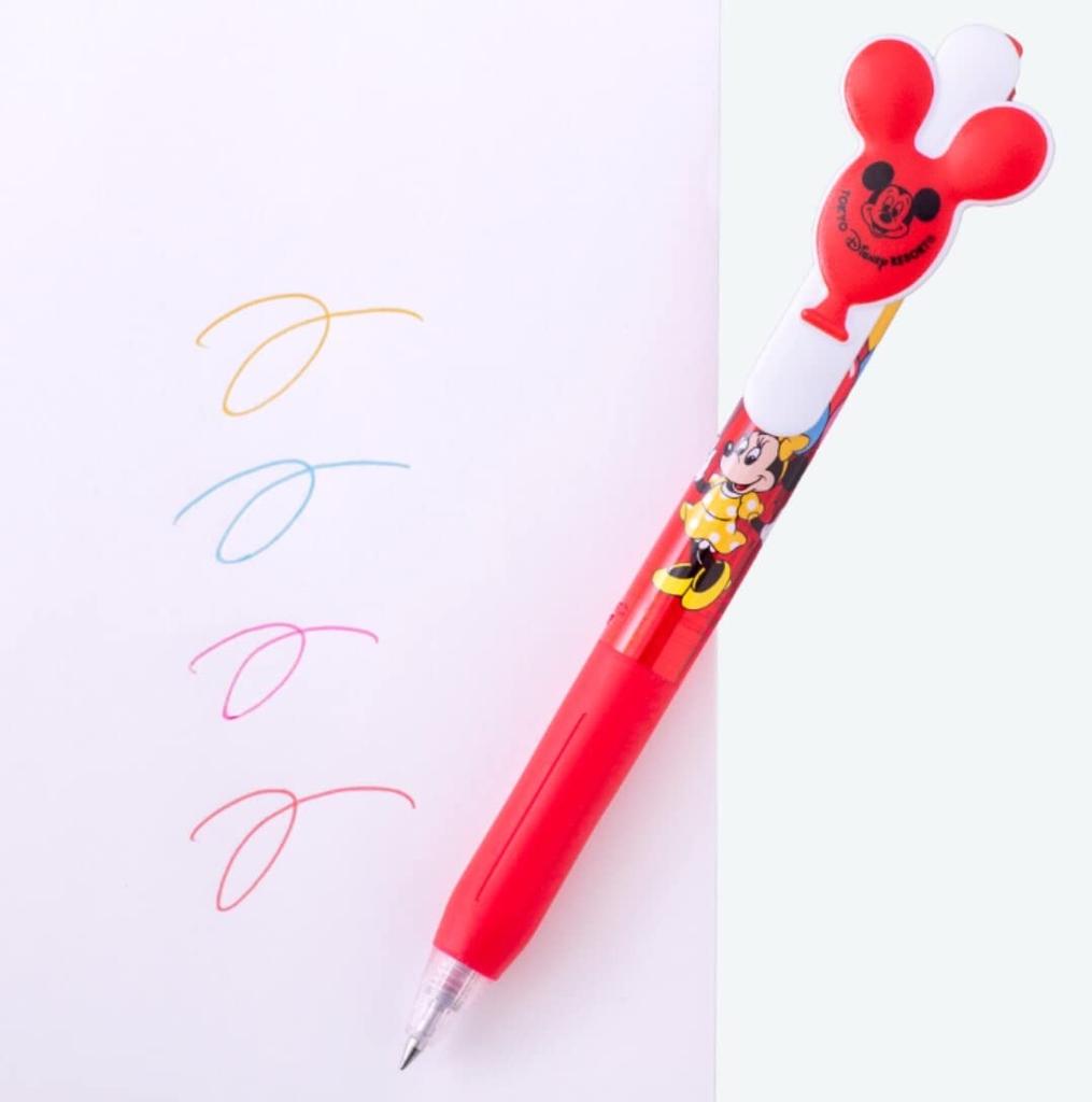 Disney Ballpoint Pen 4 Set of Mickey Tokyo Disney Resort Balloons [Sarasa] Balloon, Colors, 4, & Minnie, Stationery, TDR,