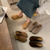 Retro inner heightening thick-soled slippers for women wearing new lazy people with one pedal and half a tow