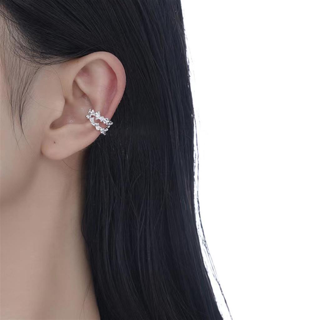 S925 sterling silver cold wind ear clips without earrings ins niche temperament ear bone clips ear jewelry