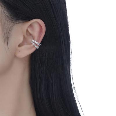 S925 Sterling Silver Cold Wind Ear Clips Without Earrings Ins Niche Temperament Ear Bone Clips Ear Jewelry