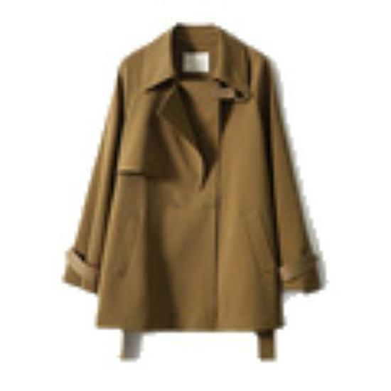 Women's Mid-Length British Style Khaki Trench Coat - Double-Breasted Spring/Autumn 2025 Trend