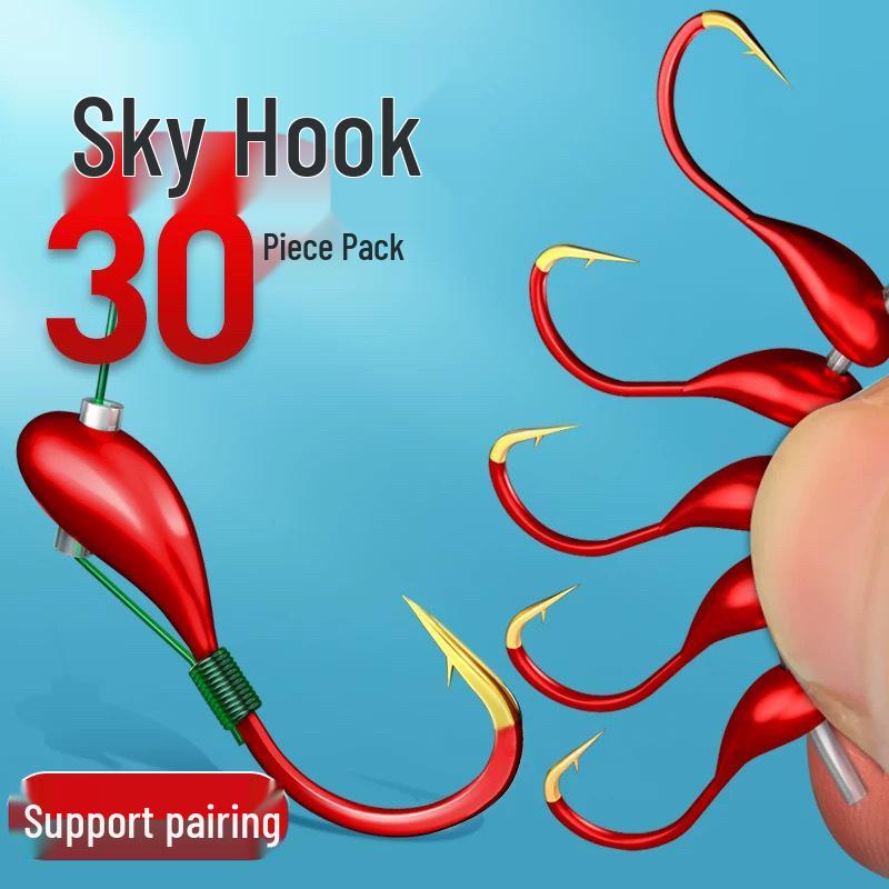 Handmade Seven-Star Izu Barbed Fishing Hooks with 45-Degree Oblique Piercing for Wild Fishing, Full Set.