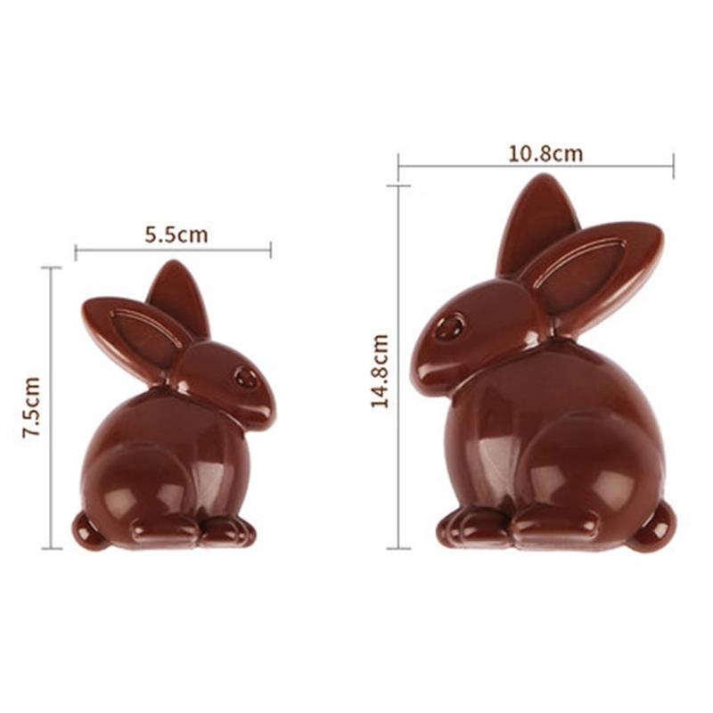 Flexible Display Ornament Molds Rabbit Pendant Molds Silicones Fondant Cake Mould Baking Tool for Easters Decoration