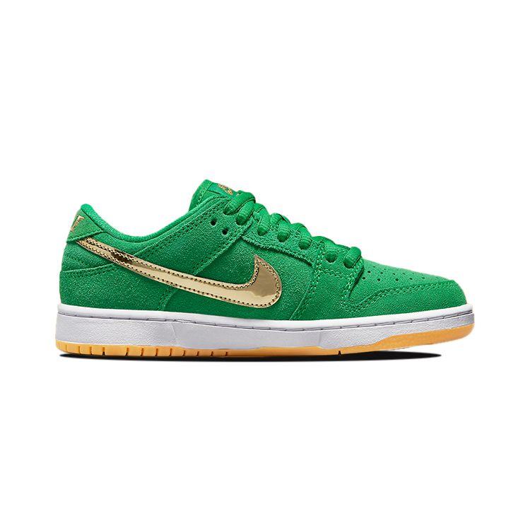 Nike Dunk Low SB PS St. Pantofi pentru copii de ziua lui Patrick Verde Lucky-Verde metalic-Auriu DN3675-303