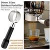 54mm 3 Ears Stainless Steel Bottomless   Portafilter Wooden Coffee Handle Cup Filter Basket Replacement for   8 Series Coffee Machines
