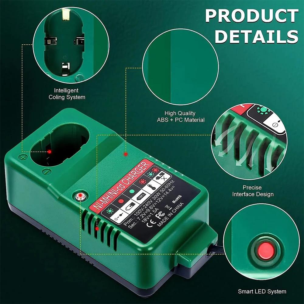 For Makita PA12 DC1804 DC1822 DC1414 Battery Charger 7.2V 9.6V 12V 14.4V 18V NI-CD&NI-MH Replacement Power Tool US EU UK AU Plug